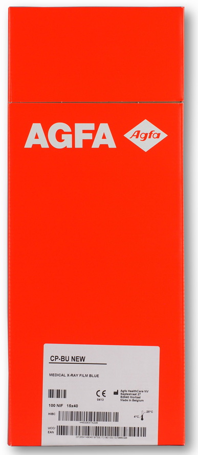 Медична рентгенiвська плiвка в аркушах Agfa CP-BU M NIF 15x40, №100 аркушів
